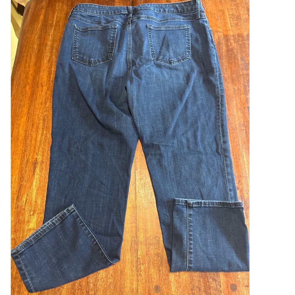 Chico's So Slimming Girlfriend Slim Leg Ankle Jeans Women 14R Dark Wash - Picture 10 of 11
